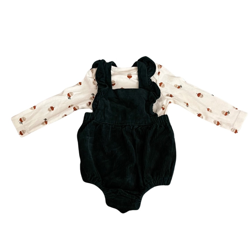 Baby Girl Fall/Winter Corduroy Romper Outfit